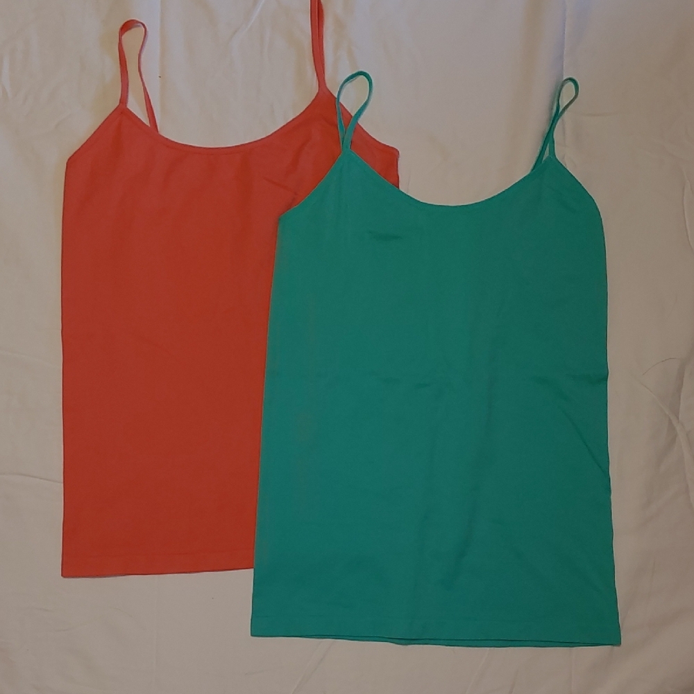Wishful Park Vibrant Coral and Teal Camisoles